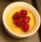 creme brulee with friut